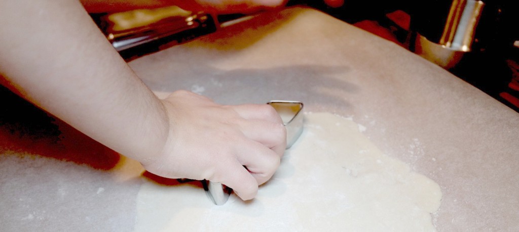 making shapes with the salt dough